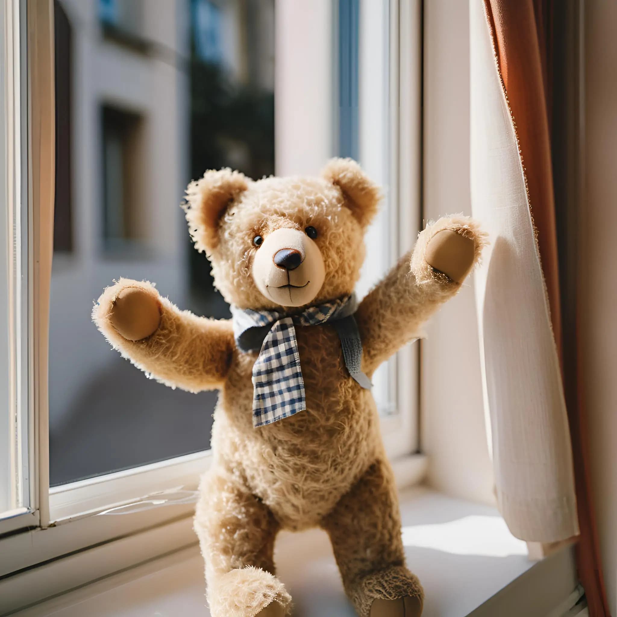 Freundlicher Teddybär - Maskottchen der Bärenbande Kindertagespflege